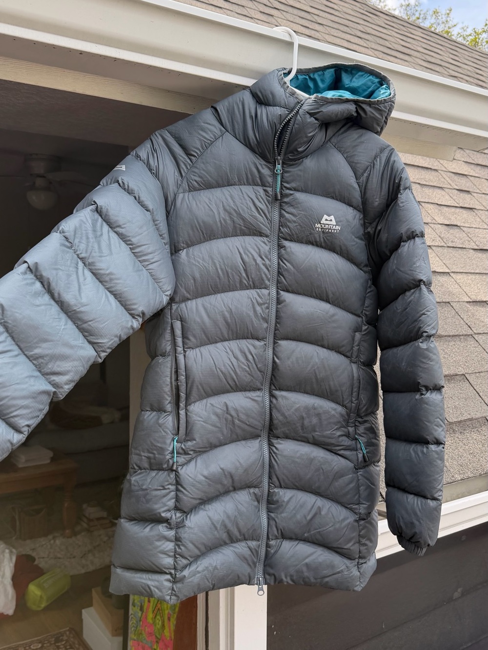 Mountain equipment Long Puffer Jacket - charcoal blue